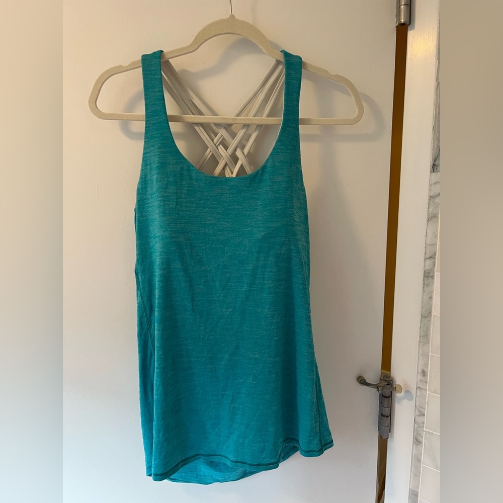 Lululemom Teal Racerback Wourkout Top